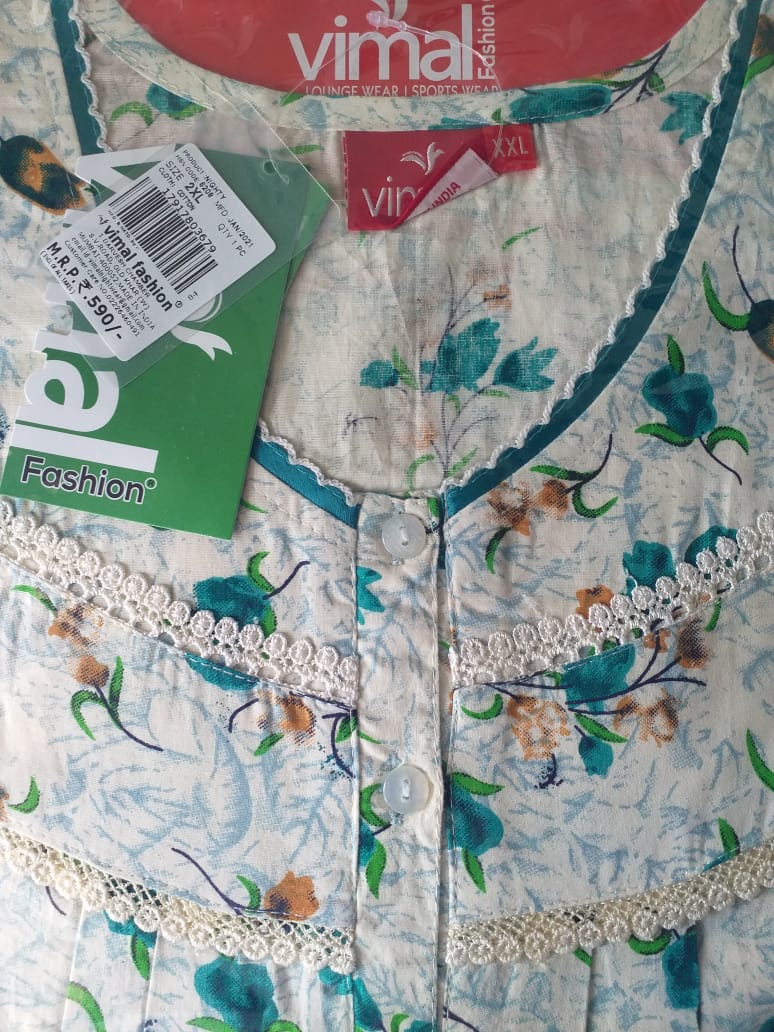 Vimal fashion Cotton nighty#XXL